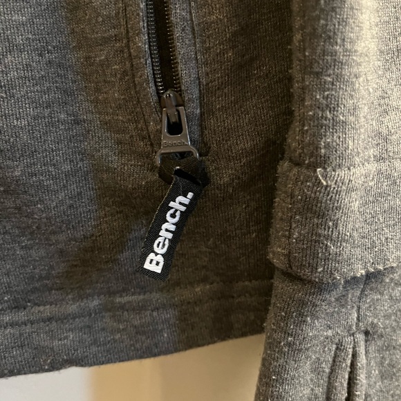 Womens Bench. Active Jacket in Heather Grey with Neck Foldover, Size Small - Picture 6 of 6